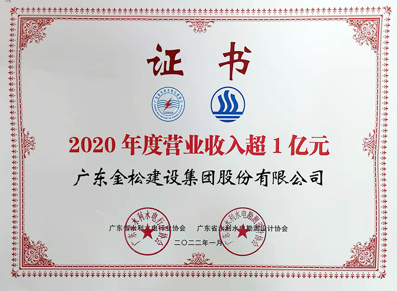 2020年度营收超1亿元